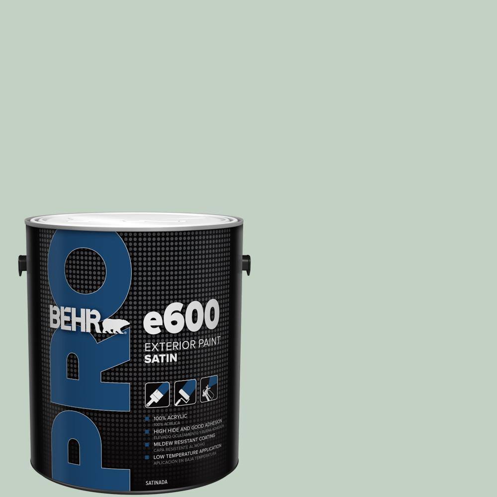BEHR PRO 1 gal. #PPU11-13 Frosted Jade Satin Exterior Paint PR64001 - The Home  Depot