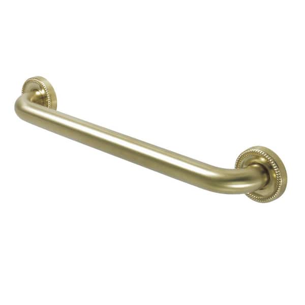 Kingston Brass Camelon 16 in. x 1-1/4 in. Grab Bar in Brushed Brass