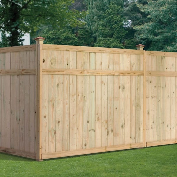0.625 in. x 5.5 in. x 8 ft. Pine Pressure-Treated Flat-Top Wood Fence Picket