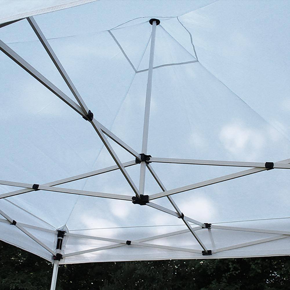 King Canopy 10ft x 20ft Blue Polyester Pop-Up Tent with White Aluminum Frame