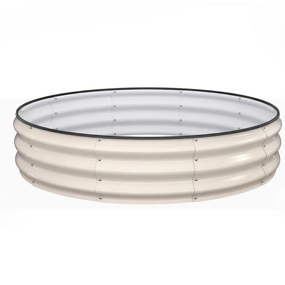 Silver Galvanized Steel Round Raised Garden Bed with Open Bottom (48 in. L x 48 in. W x 12 in. H) price history on PriceWatchPro