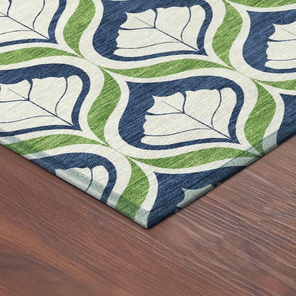 Chantille Machine Washable Indoor/Outdoor Abstract ACN2379 Blue 2 ft. x 3 ft. Accent Rug