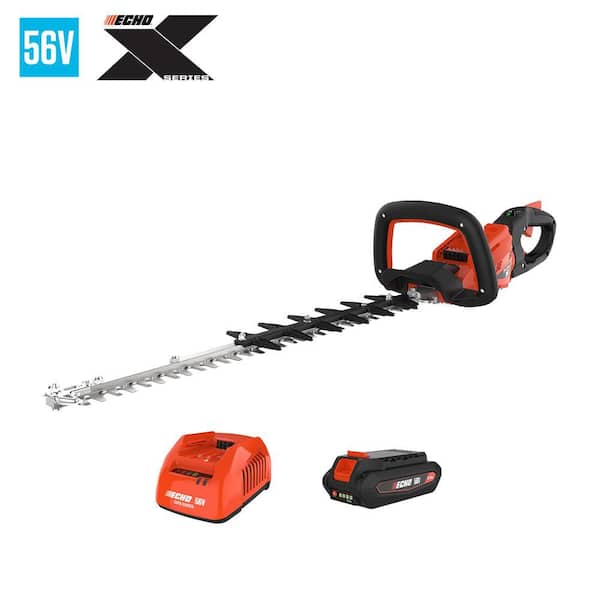 ECHO 56V 22 in. X Series Double-Sided Reciprocating Cordless Battery Hedge Trimmer w/ 2.5Ah Battery and Rapid Charger