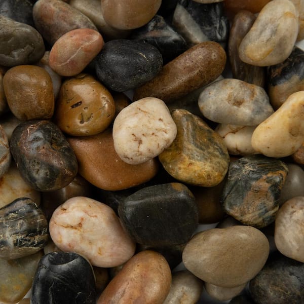 Mixed Polished 0.5 cu. ft. per Bag (0.75 in. to 1.25 in.) Bagged Landscape Pebbles (1 Bag/0.5 cu. ft.)