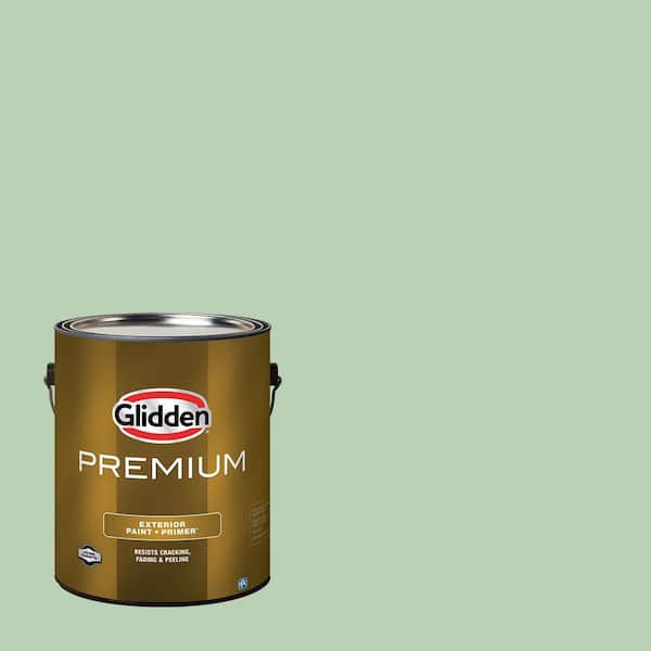 Glidden Premium 1 gal. #PPG1130-4 Lime Taffy Satin Exterior Latex Paint