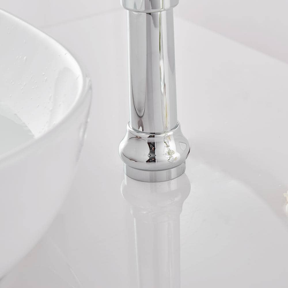 Polished Chrome Single-Handle Waterfall Vessel Bathroom Faucet