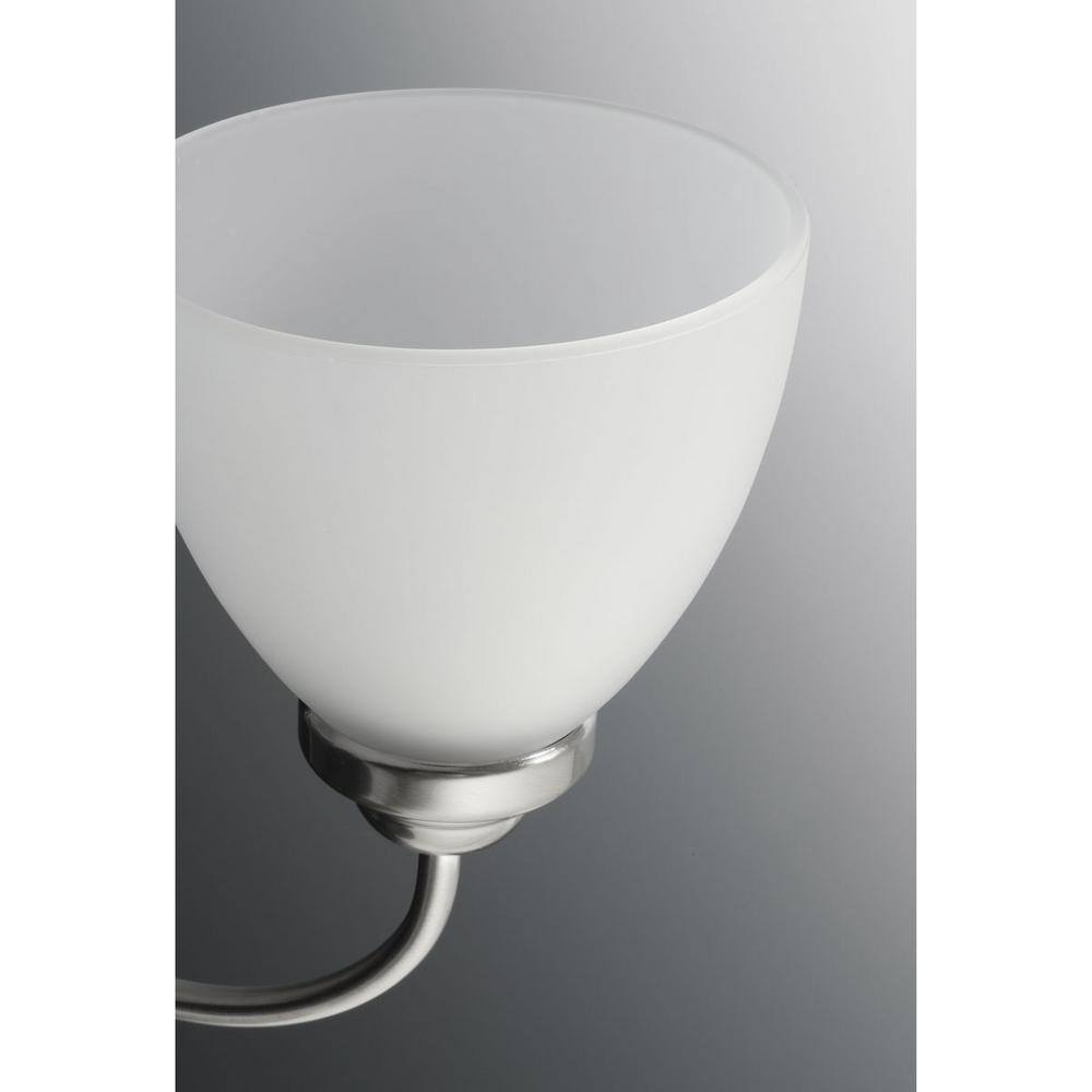 Heart Collection Polished Chrome 3-Light Bath Bracket with Etched Glass Shades