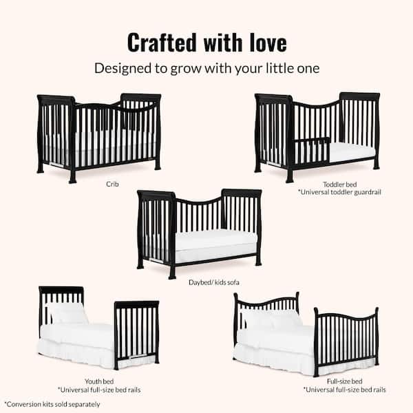 Dream On Me Violet Black 7-in-1 Convertible Lifestyle Crib 655-K