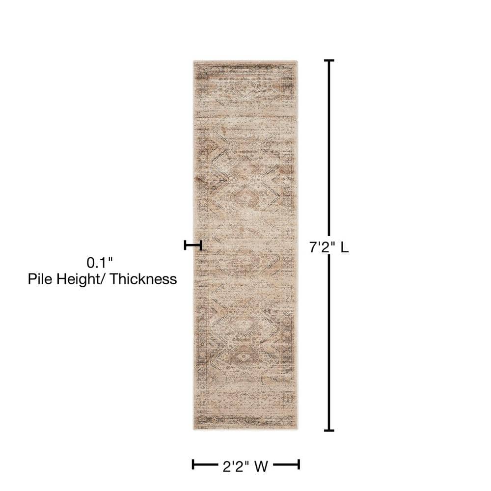 Elegant Stone Gray Hand-Knotted Viscose Runner Rug - 2'2" X 7'2"