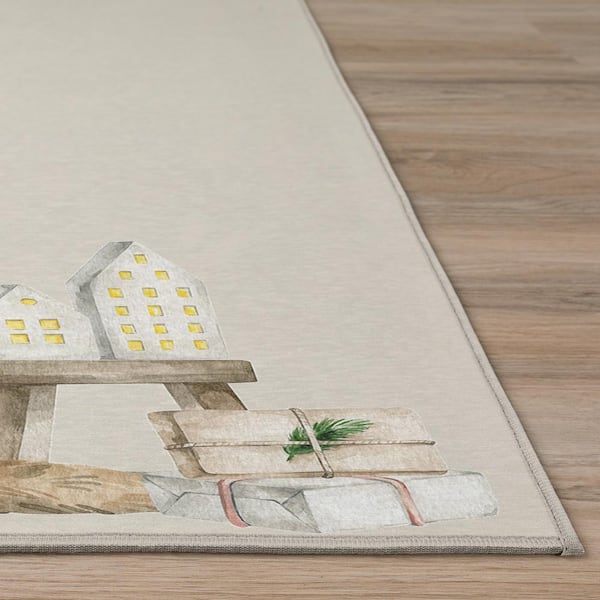 Eleanor Black 10 ft. x 14 ft. Geometric Indoor/Outdoor Washable Area Rug