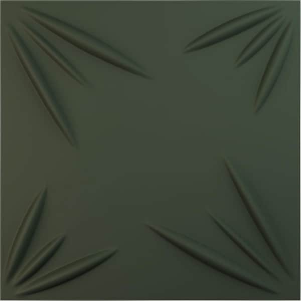 Ekena Millwork 19-5/8"W x 19-5/8"H Inula EnduraWall Decorative 3D Wall Panel, Satin Hunt Club Green (Covers 2.67 Sq.Ft.)