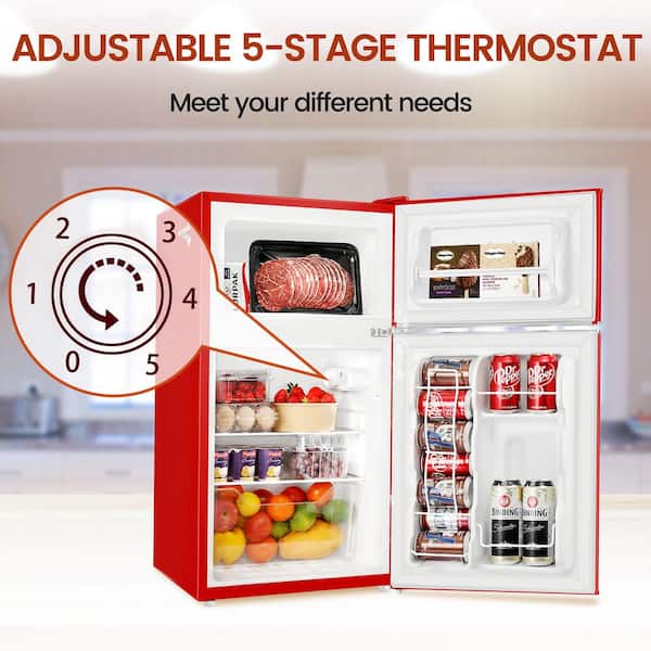  COMFEE' 1.7 Cubic Feet All Refrigerator Flawless  Appearance/Energy Saving/Adjustale Legs/Adjustable Thermostats for  home/dorm/garage Silver : Appliances