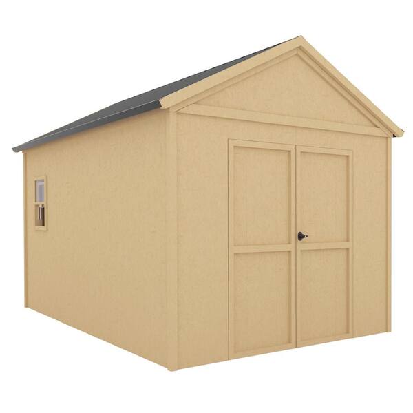 VEIKOUS 10 ft. x 12 ft. Unfinished Wood Shed Outdoor with Window and Flexible Double Door Do-It-Yourself Shed (120 sq. ft.)