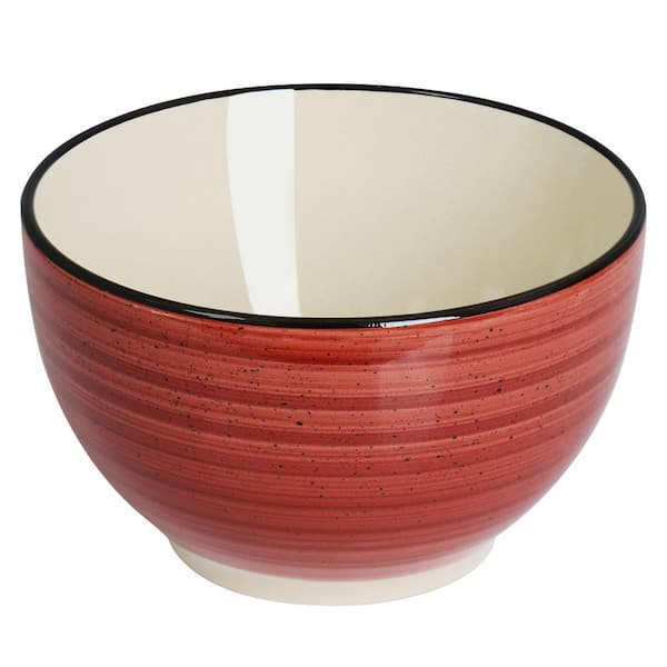 Vadim Collection Red Ceramic Bowls 16x6cm Set of 4