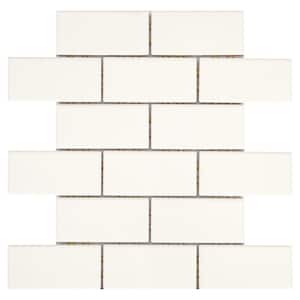 Restore Bright White 12 in. x 12 in. x 6.35mm Ceramic Mosaic Wall Tile (9.96 sq. ft./Case)