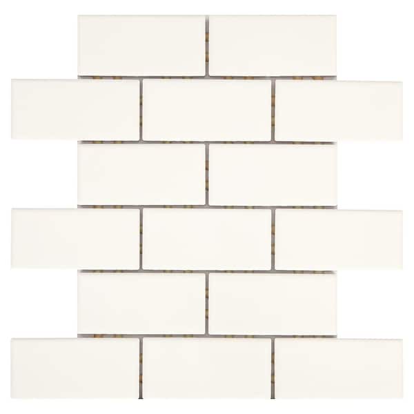 Daltile Restore Bright White 12 in. x 12 in. x 6.35 mm Ceramic Mosaic Wall Tile (0.83 sq. ft./ Each)