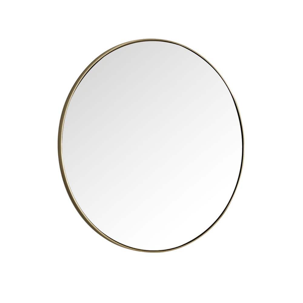 Rohe 30" Champagne Brass Rectangular Vanity Mirror