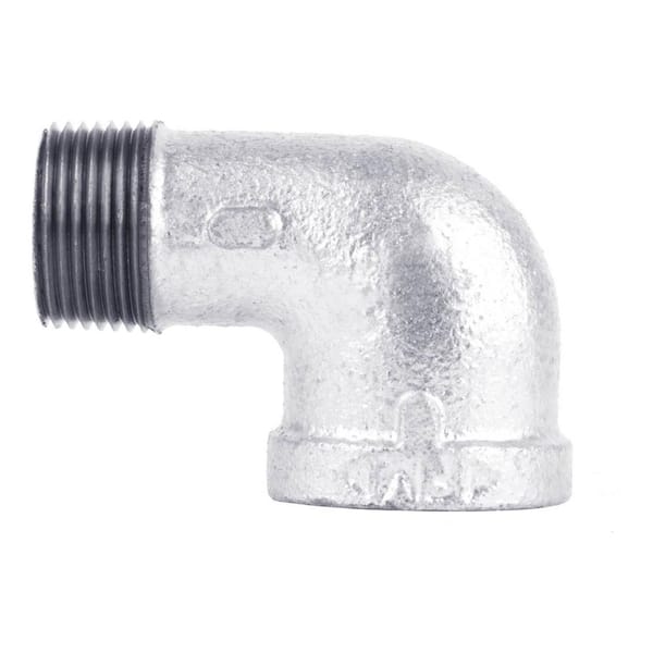 STZ 1 in. Galvanized Iron 90 Degree FPT x MPT Street Elbow Fitting