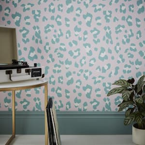 Big Cat Bubblegum Matte Non Woven Removable Paste the Wall Wallpaper