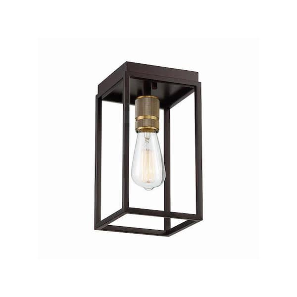 Cordelia Lighting 6 in. Classic Vintage Bronze Medium-Base (E26) Bulb Flush Mount for Kitchens