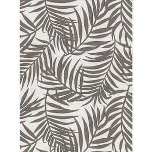 Lanai Grey Fronds Grey Wallpaper Sample