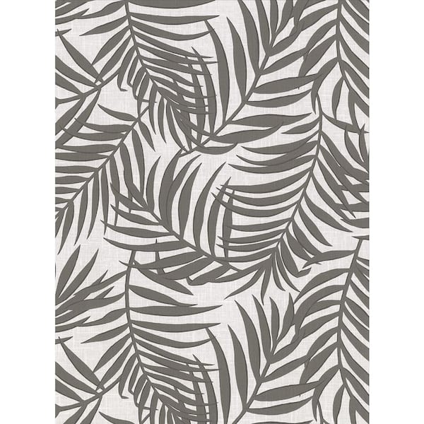 Warner Lanai Grey Fronds Grey Wallpaper Sample