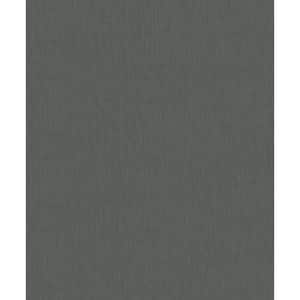 Plain Linen Texture Effect Dark Grey Matte Finish Vinyl on Non-Woven Non-Pasted Wallpaper Roll