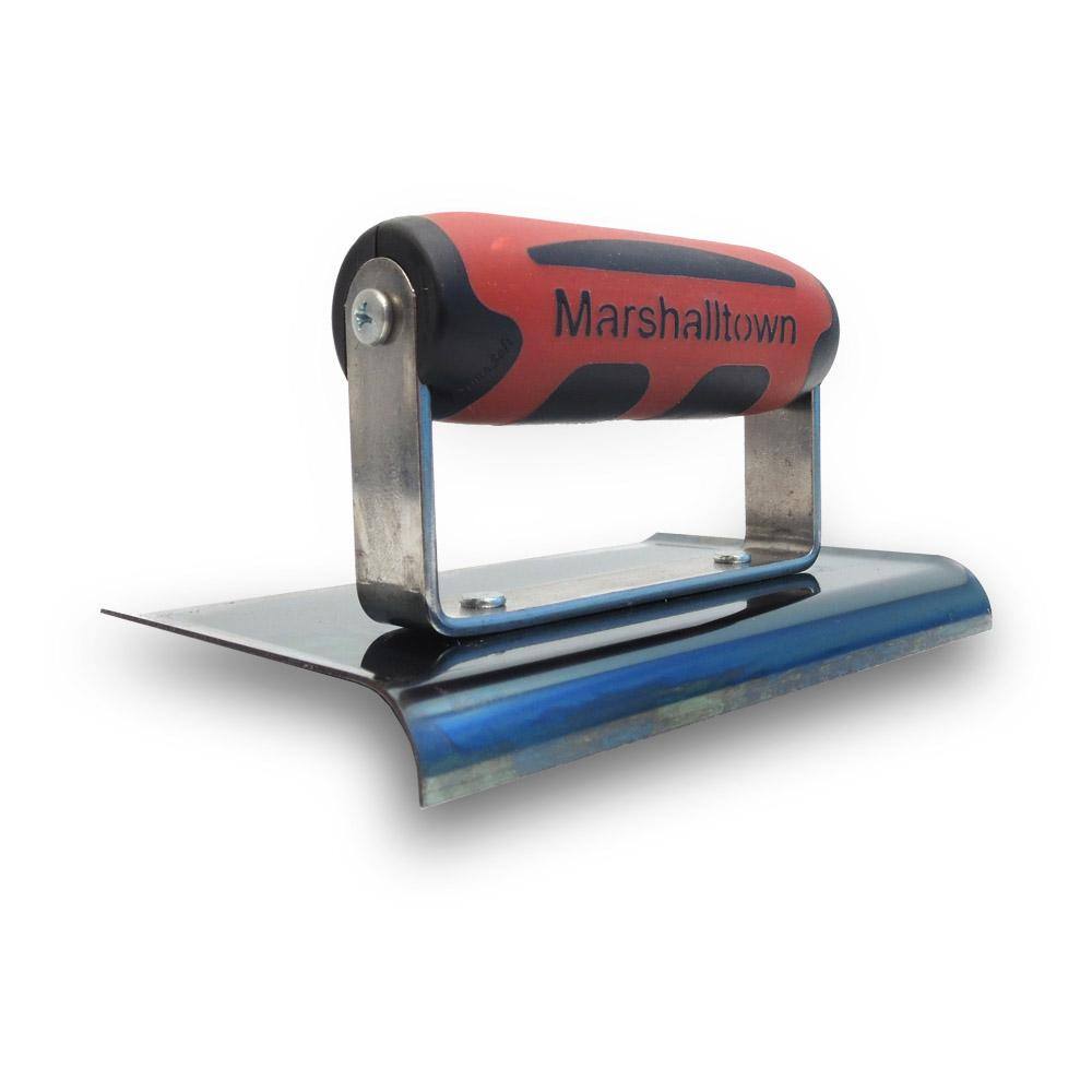 MARSHALLTOWN 6 in. x 4 in. Blue Steel Curved End Hand Edger Durasoft Handle 155BD The Home Depot