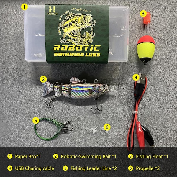 Justincity 3.5 in. Robotic Swimming Fishing Bait Electric