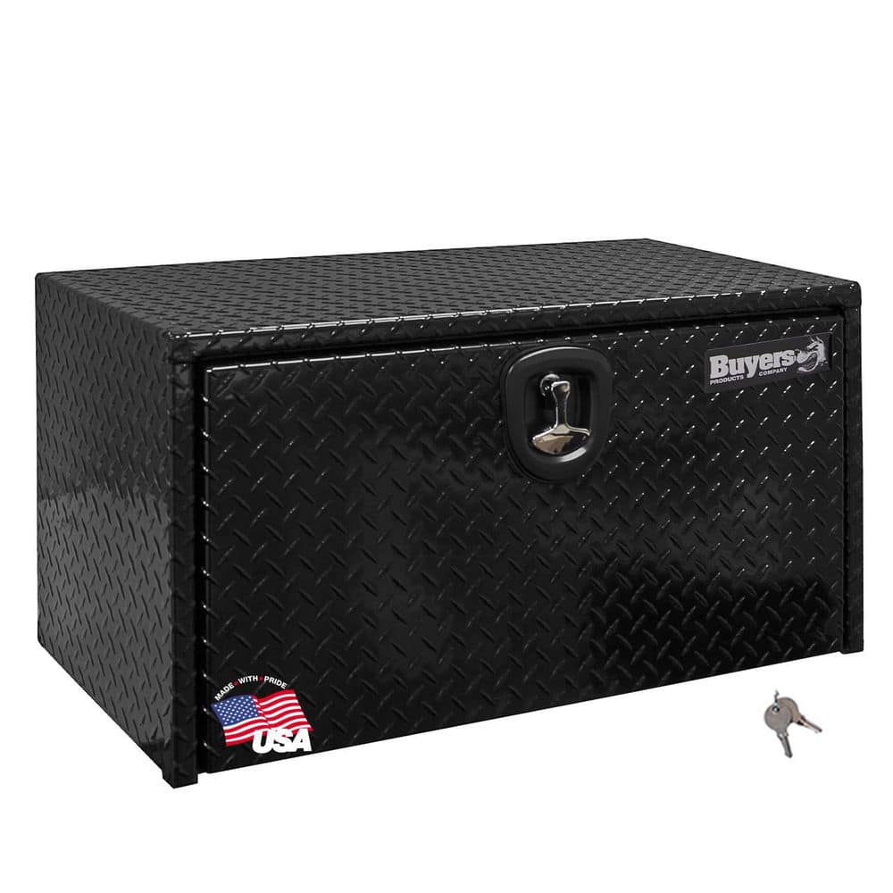 14 in. x 12 in. x 24 in. Gloss Black Diamond Tread Aluminum Underbody Truck Tool Box price history on PriceWatchPro