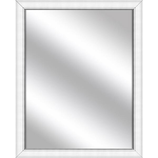 PTM Images Medium Rectangle White Art Deco Mirror (30.875 in. H x 24.875 in. W)