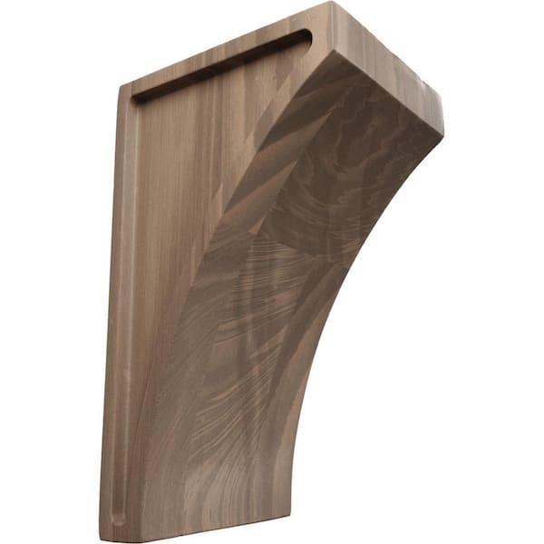 Ekena Millwork 3 in. x 6 in. x 3-1/2 in. Walnut Small Lawson Wood Corbel