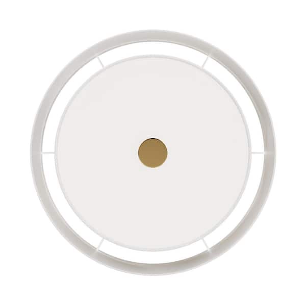 Hunter Fan Company - Hunter Brookside 13.25 In 2 Light Luxe Gold Drum Flush Mount Lighting for Hallway