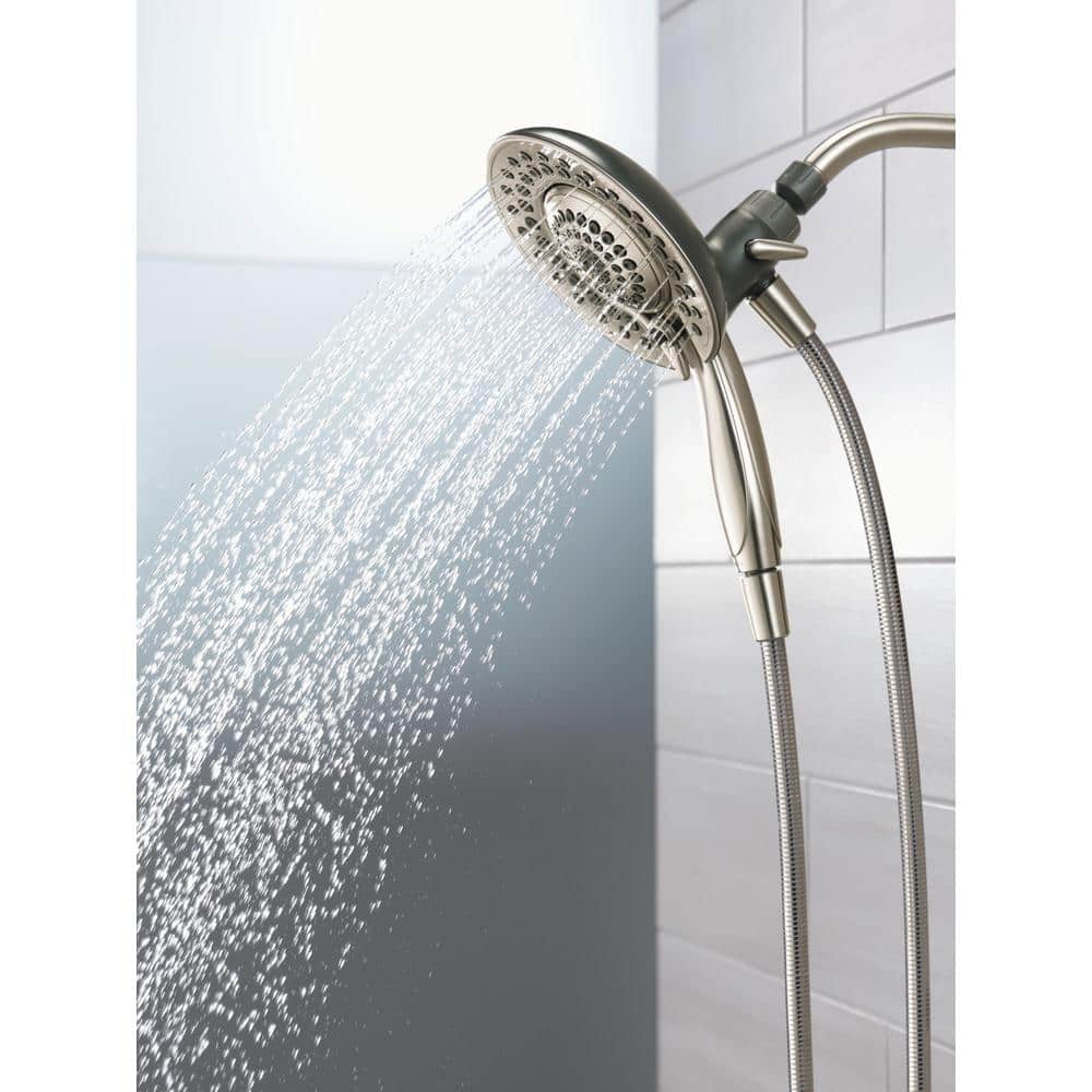 Brushed Nickel 5-Function Handheld Shower Head Combo
