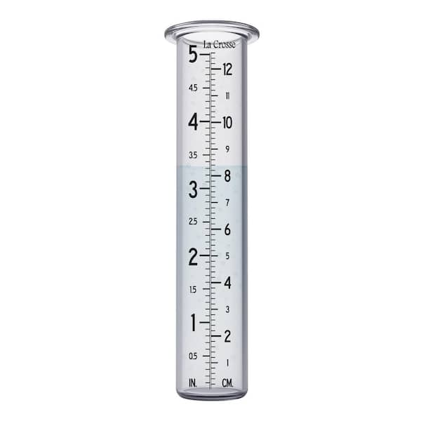 La Crosse 5 Inch Capacity Rain Gauge Replacement Glass Tube 704 1522 Tbp The Home Depot