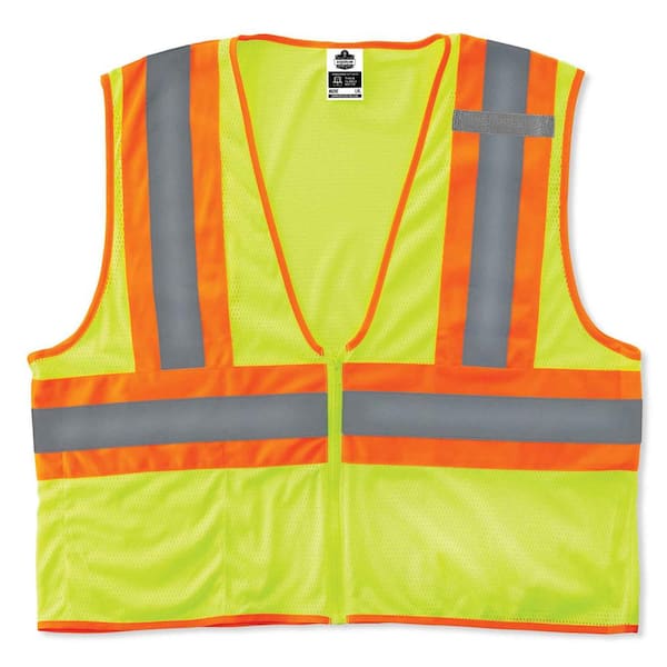 Ergodyne GLoWEAR Class 2 Small/Medium Lime Hi-Vis Type R Economy 2-Tone Vest