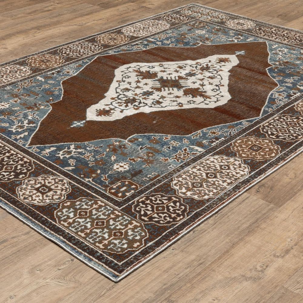 10' X 13' Ivory And Blue Oriental Area Rug price history on PriceWatchPro