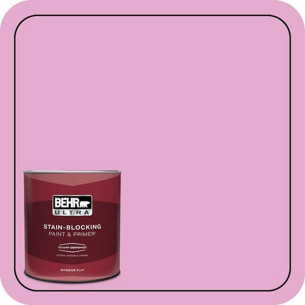 BEHR ULTRA 1 qt. #680A-3 Pink Bliss Extra Durable Flat Interior Paint & Primer