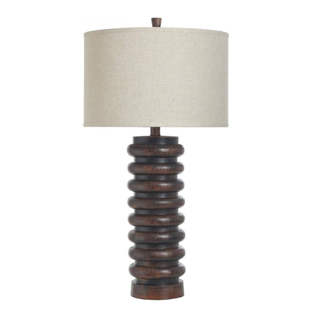 Table Lamp 35 in. Dark Teak Table Lamp price history on PriceWatchPro