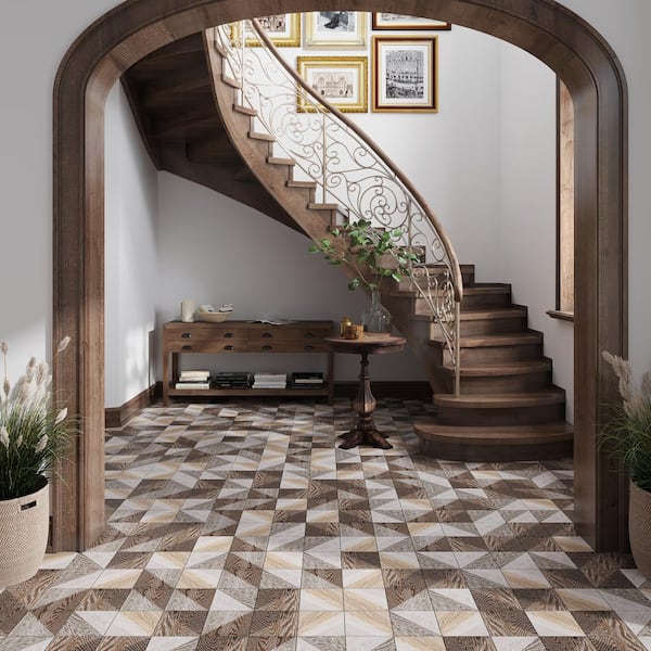 Lockwood 6.5 in. x 6.5 in. Brown Porcelain Matte Wall and Floor Tile (5.87 sq. ft./case) 20-Pack