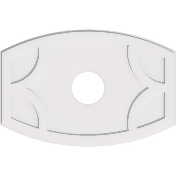 Ekena Millwork 38 in. W x 25-3/8 in. H x 7 in. ID x 1 in. P Kailey Architectural Grade PVC Contemporary Ceiling Medallion