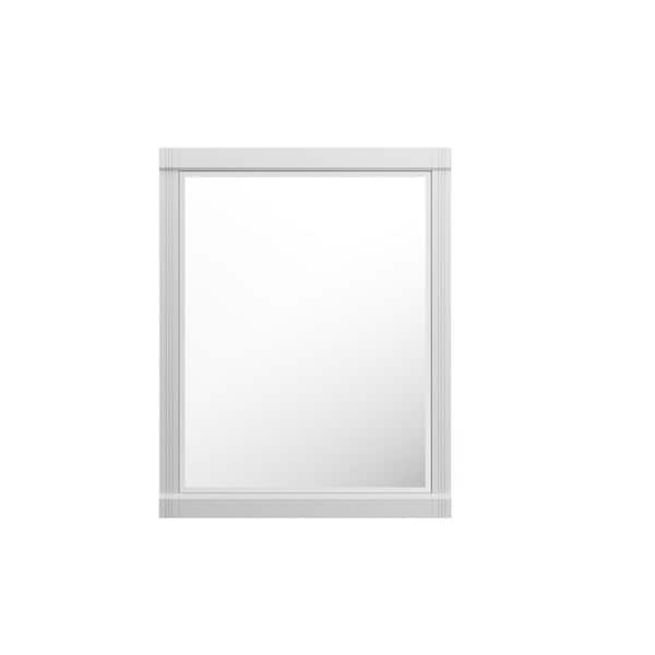 Bellshire 30.0 in. W x 38.0 in. H Framed Rectangular Wall Bathroom Vanity Mirror in Bright White