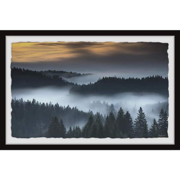 Unbranded "Foggy Winding River" by Marmont Hill Framed Nature Art Print 16 in. x 24 in.