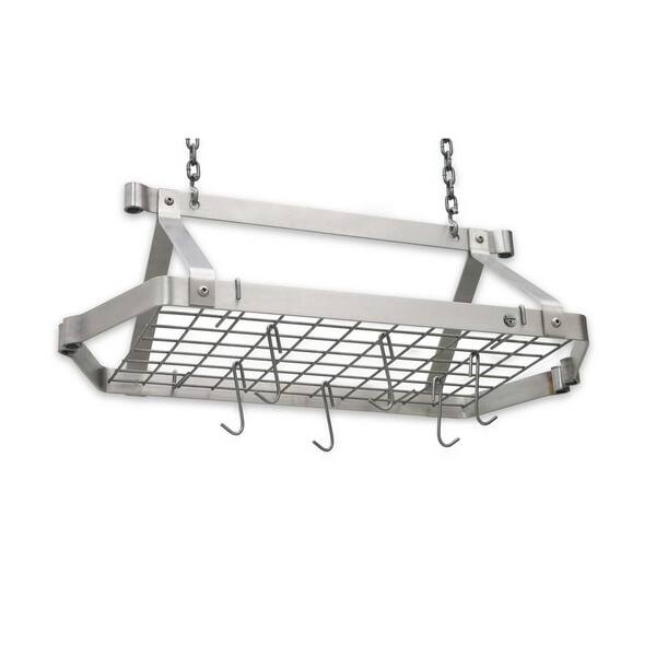 Enclume Handcrafted Retro Rectangle with 12-Hooks Stainless Steel