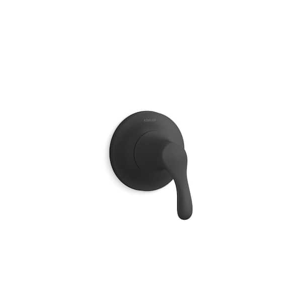 KOHLER Simplice 1-Handle Valve Handle Trim in Matte Black (Valve Not Included)