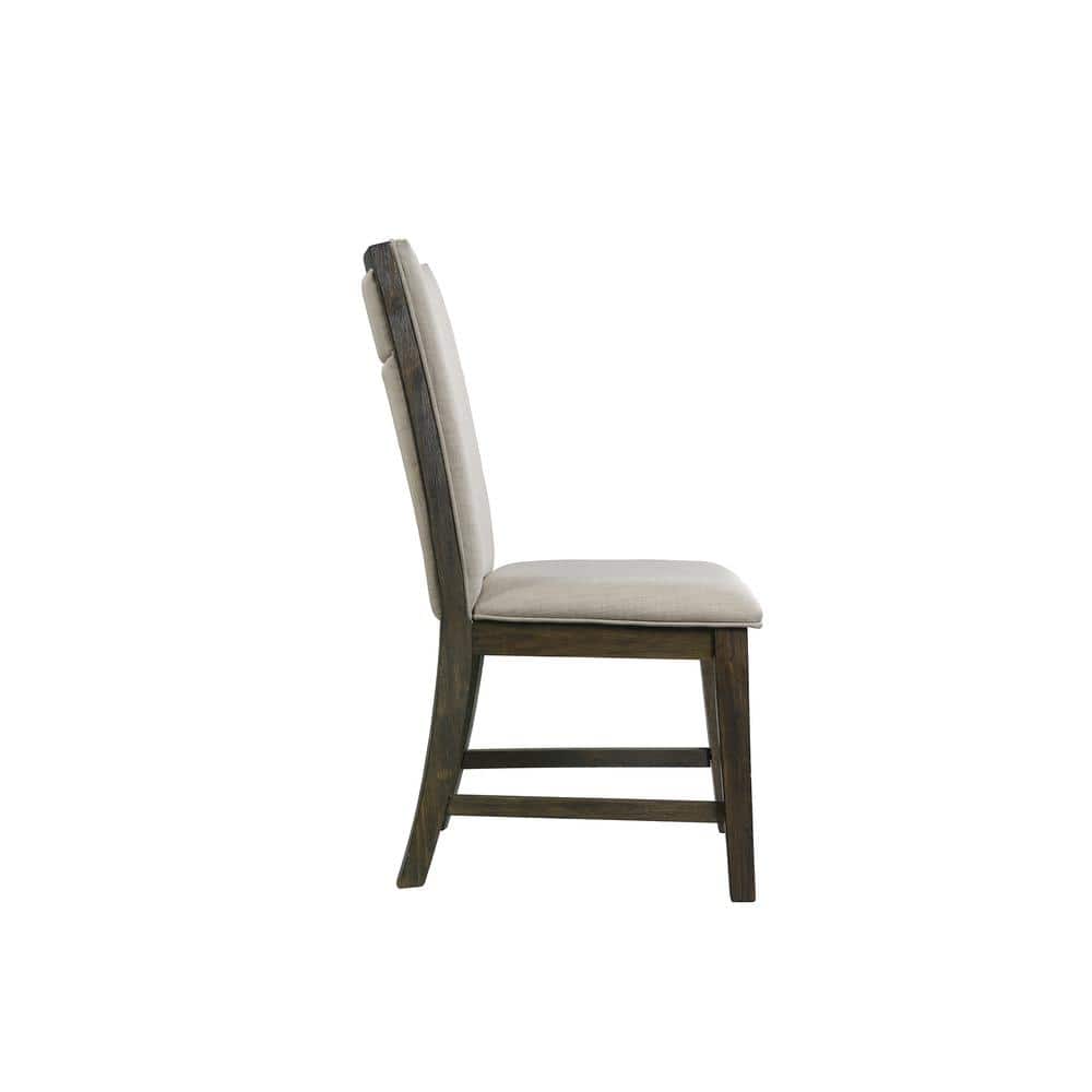 Jasper High Back Gray Upholstered Side Chair Set