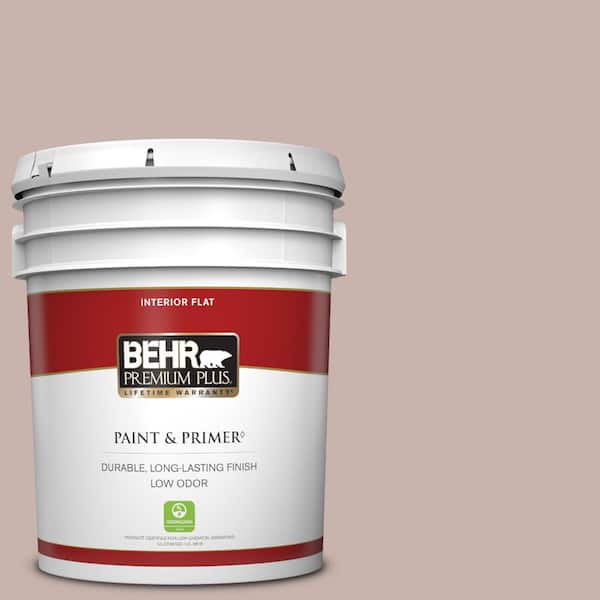 BEHR PREMIUM PLUS 5 gal. #PPF-10 Balcony Rose Flat Low Odor Interior Paint & Primer