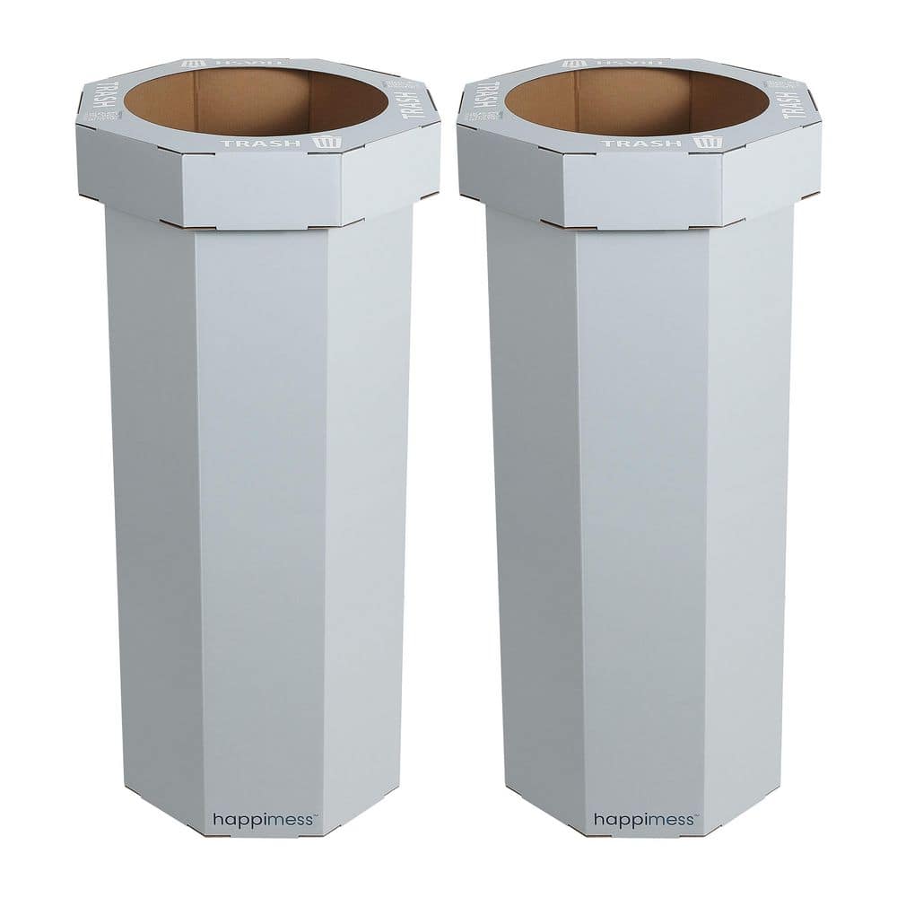 Fleur 25-gal. Fog Gray Corrugated Cardboard Disposable Trash Can (Set of 2) price history on PriceWatchPro