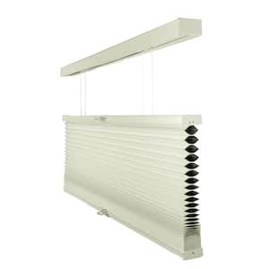 Cut-to-Size White Cordless Top Down Bottom Up Blackout Insulating Polyester Cellular Shade 53.25 in. W x 48 in. L