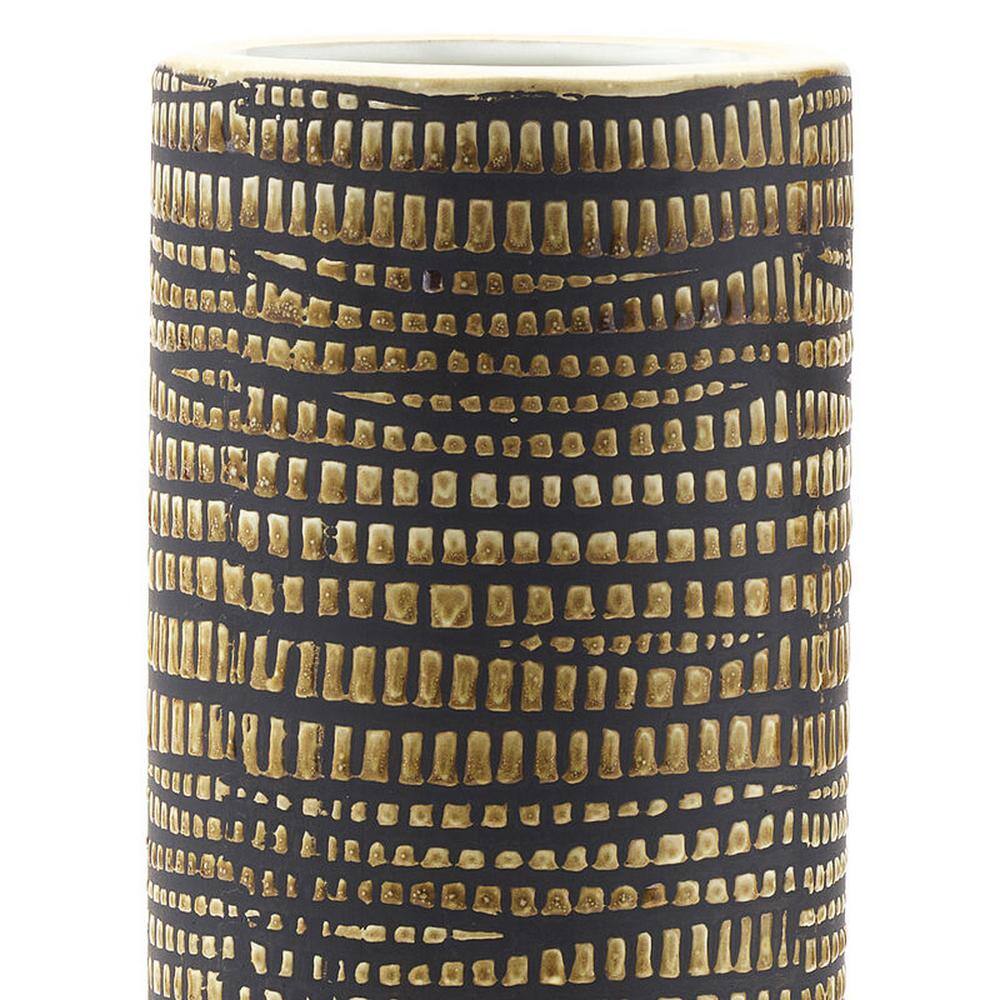 Multicolor Textured Ceramic Round Table Vase